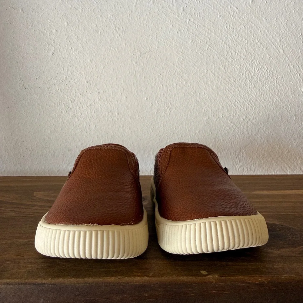 Carter's Ricky Toddler Slip On Sneakers Size 4 Brown Faux Leather Casual